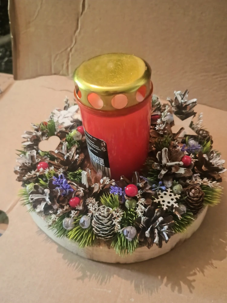 šiškový svícen 20 - 25 cm pietní